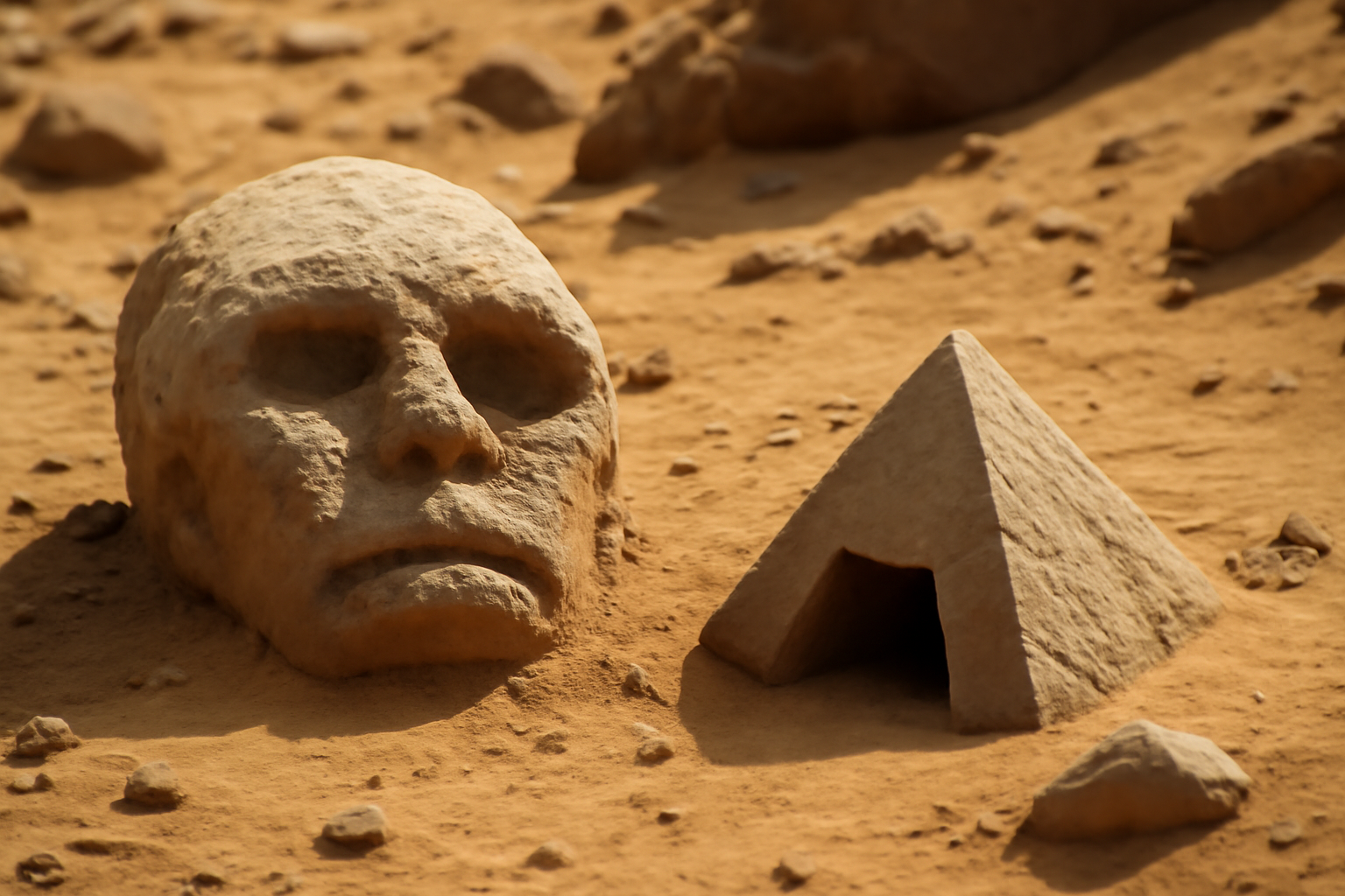 火星の写真に“古代生物の最期”？顔と小さなピラミッド、アメリカの宇宙開発機関の探査機が映した謎