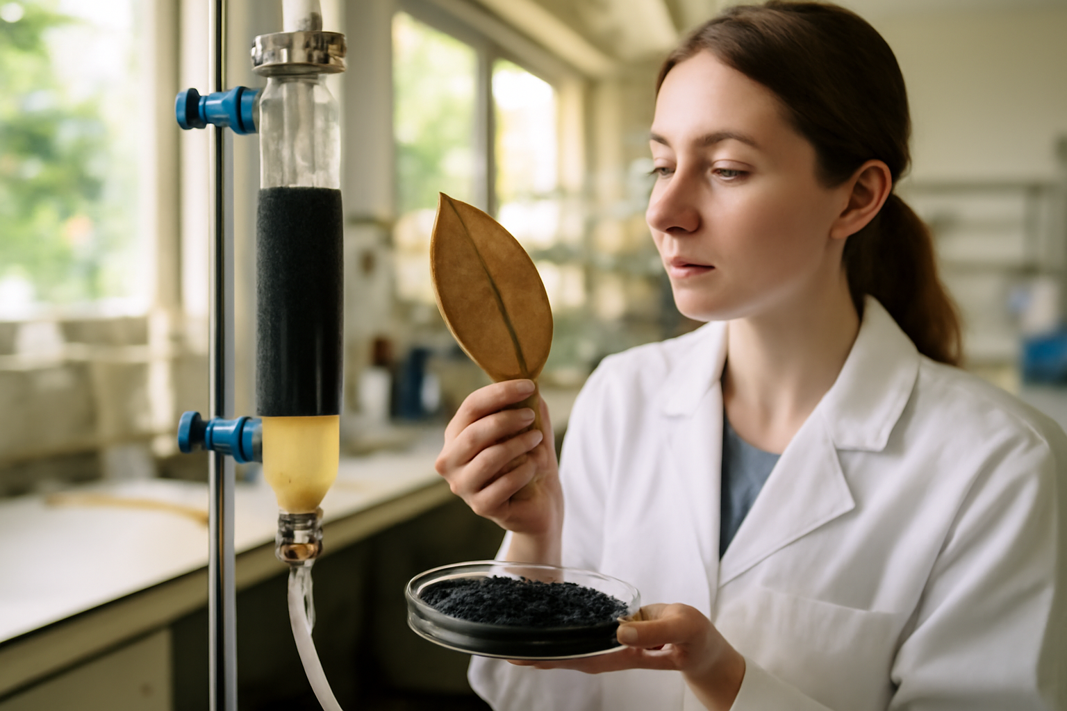 木の葉から作った活性炭が毒性の強い殺虫剤を吸着！機械学習と組み合わせた除去実験の最前線