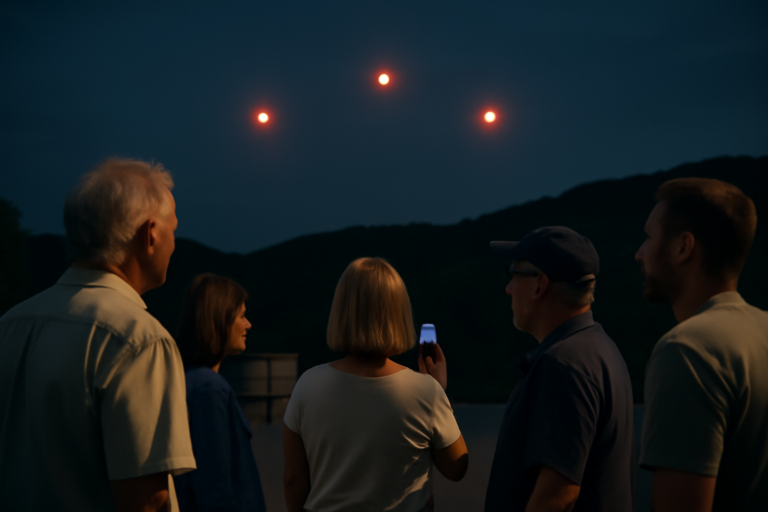アラバマの夜空に現れた赤い球体、ガンターズビルの3つの光は何だった？