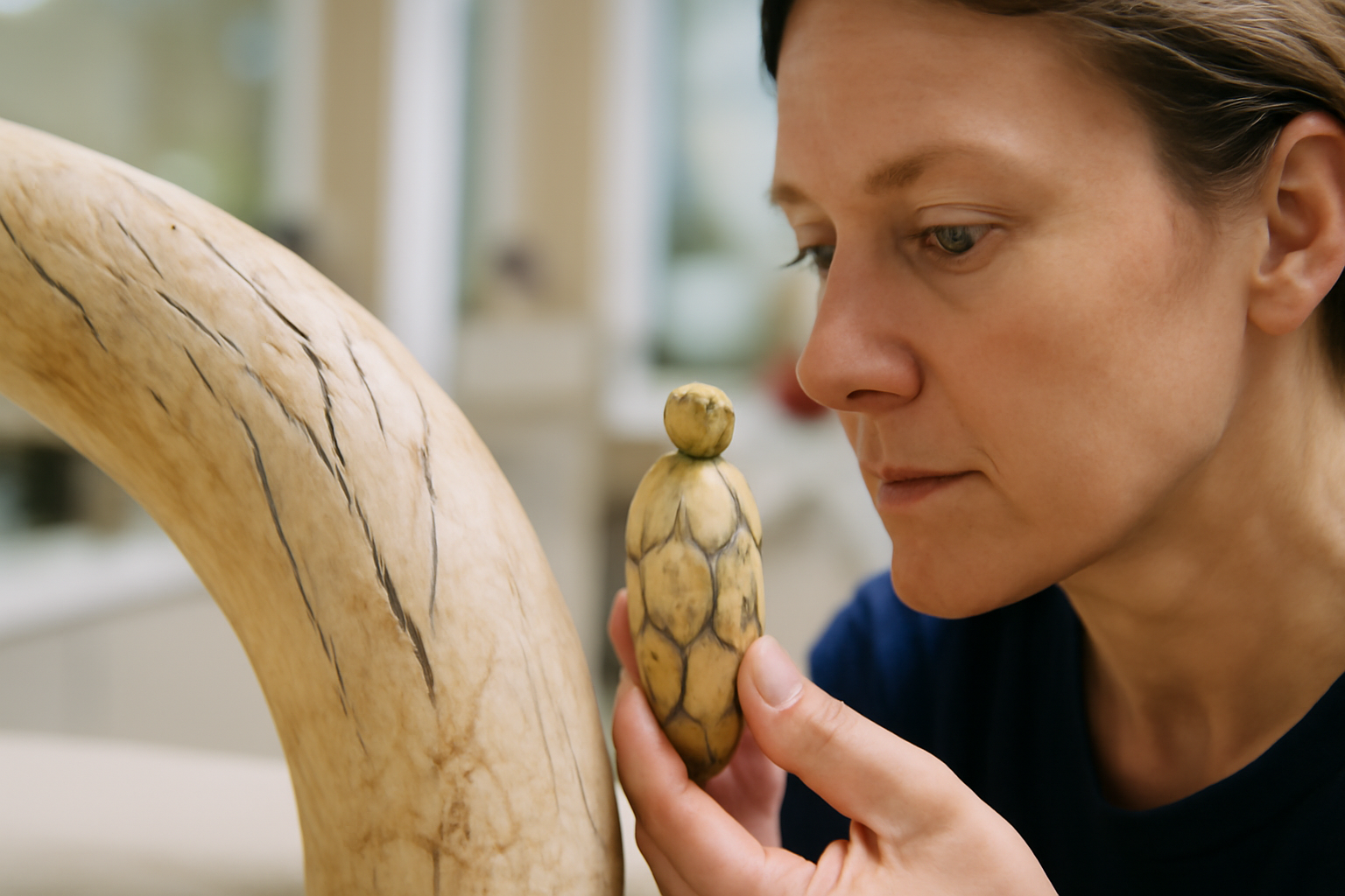 マンモスの牙に宿る線をなぞって　1万8千年前の彫刻家が見た世界