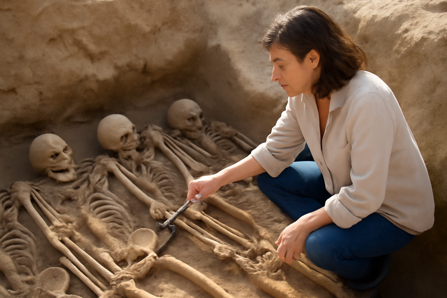 2600年前のギリシャで足かせをつけられて埋葬された男たち、実は地元の住人だった説──集団墓地に眠る謎