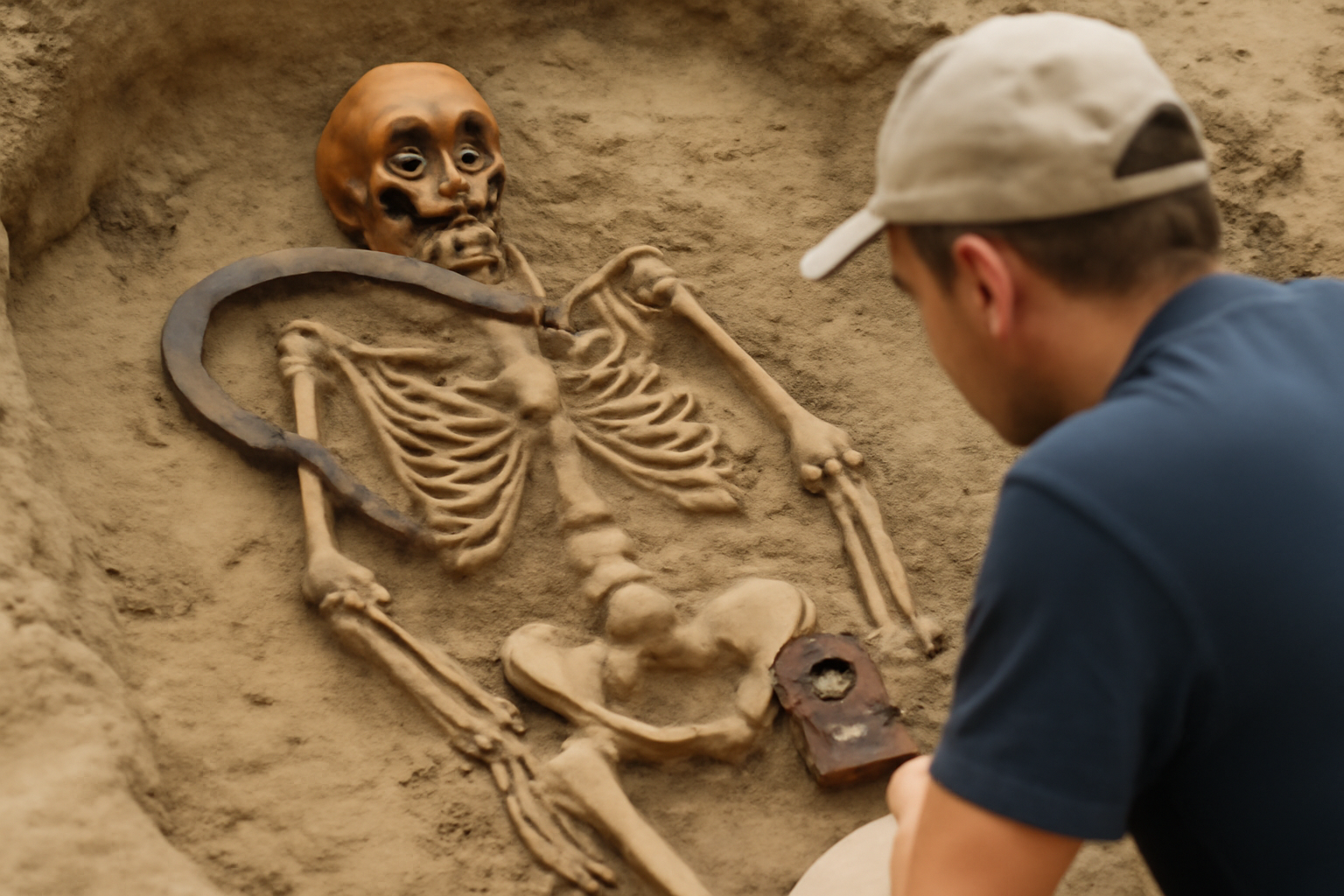 ポーランドの400年前の墓から見つかった「カマと南京錠」　恐れと祈りが交わる場所