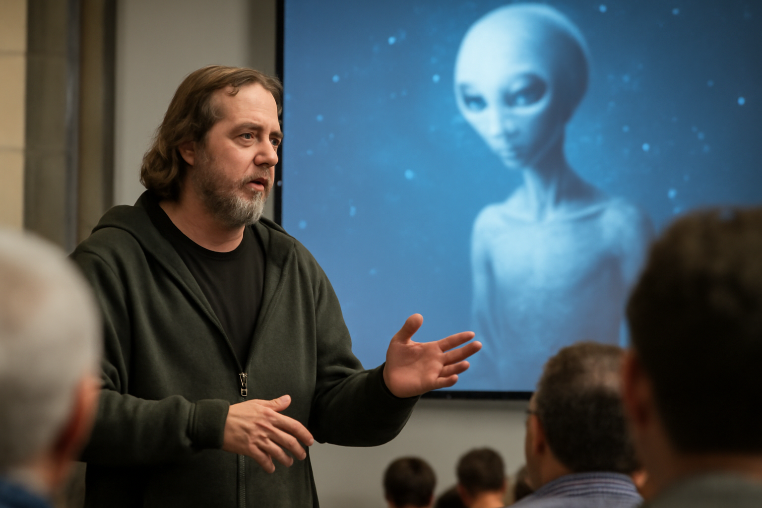 2028年の異星人接触説と“タイムトラベラー”の主張をめぐる議論