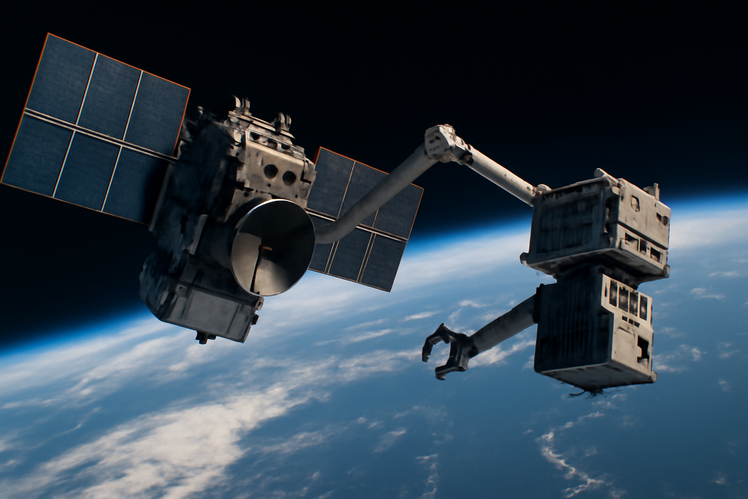 SpaceXが10フィートのロボットアーム搭載衛星修理ドローンを地球周回軌道へ打ち上げ