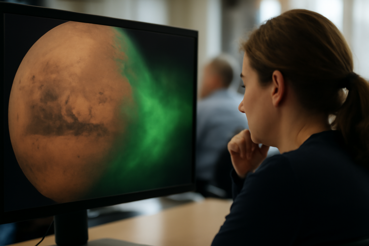 火星の緑色の砂嵐、NASA写真が見せた“水”の気配と新たな謎
