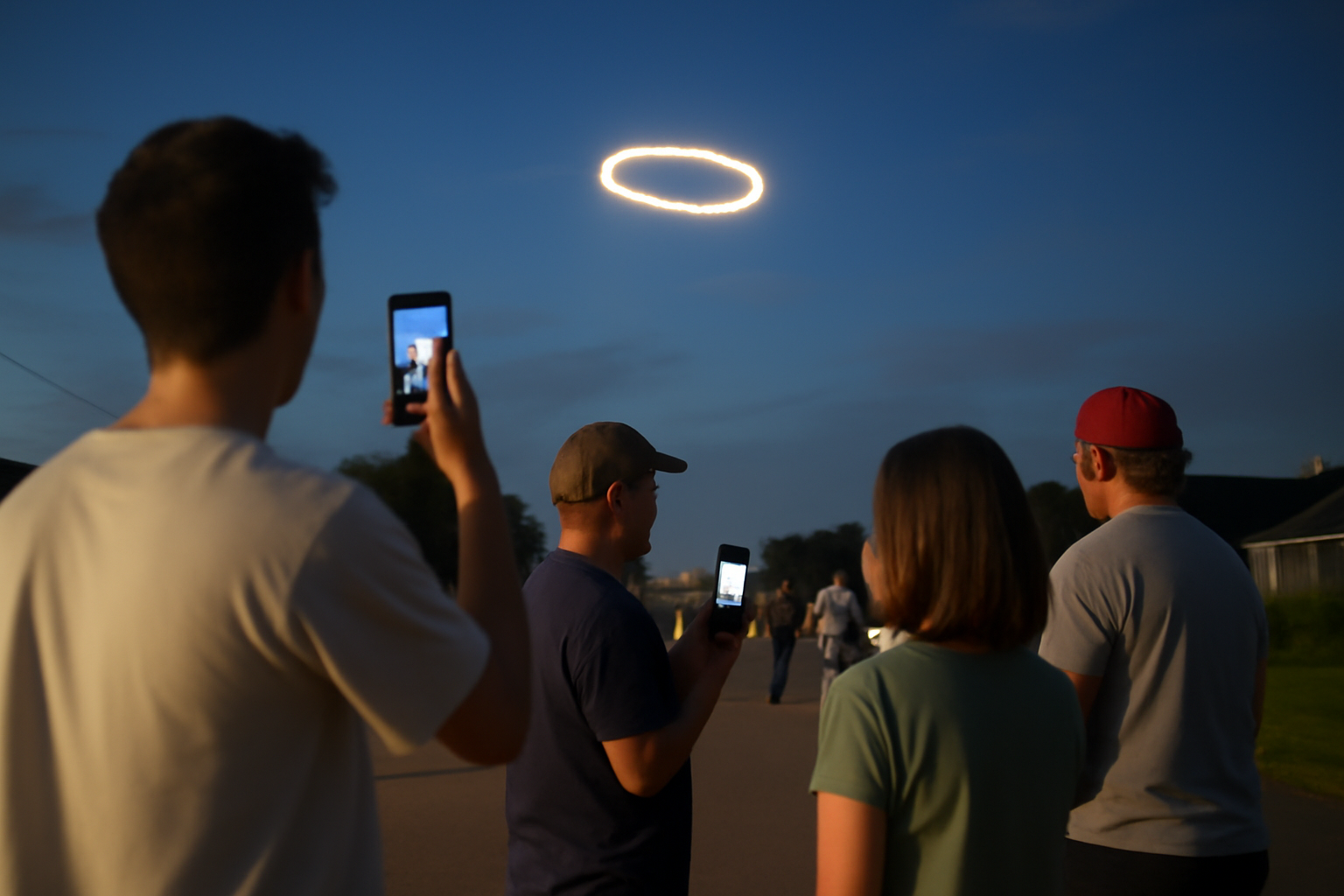 テキサスの夜空に謎の輪、地方都市住民がUFOを追いかけた日