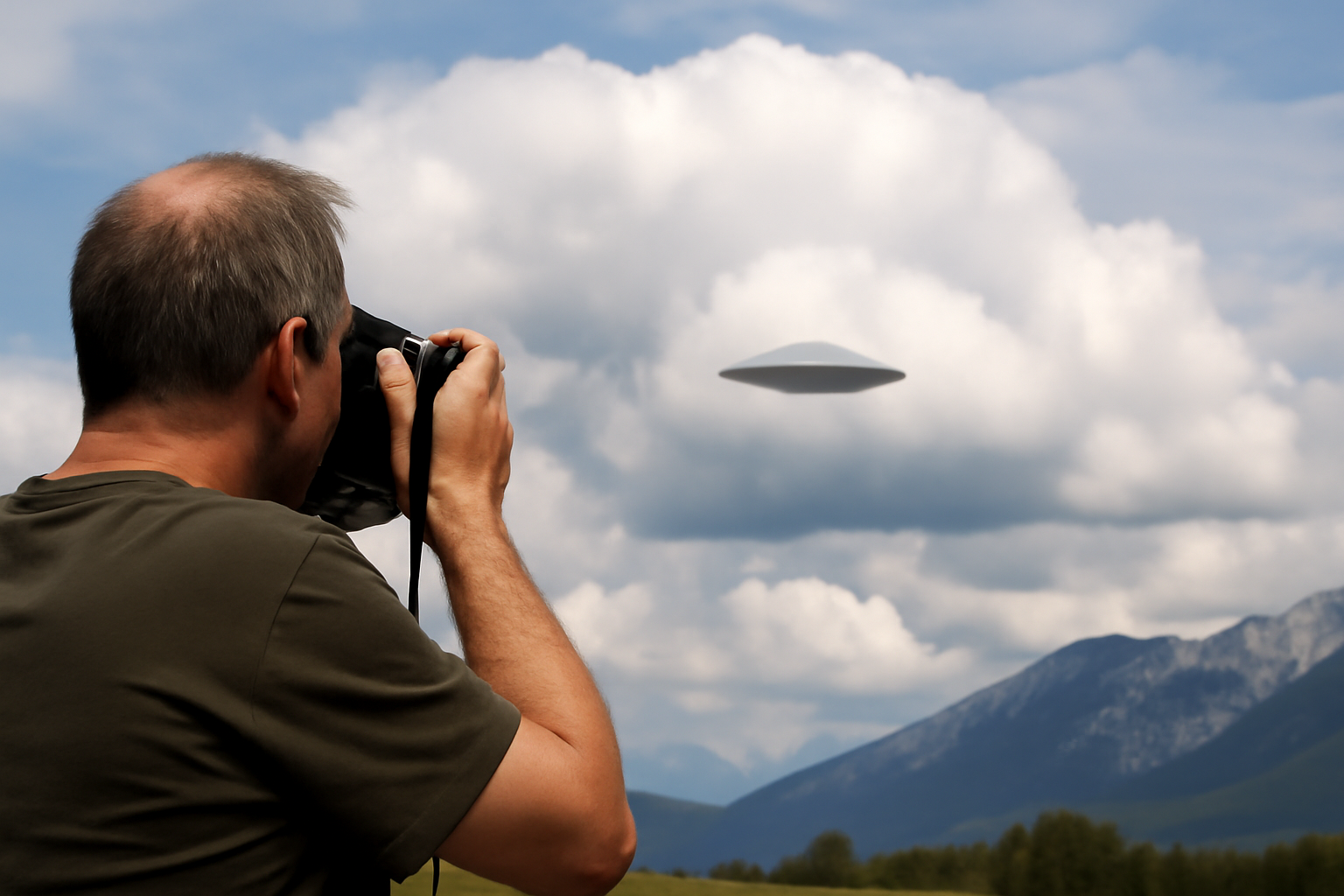アルバータの雲に浮かぶ円盤、その正体は写真を拡大しても謎のまま？