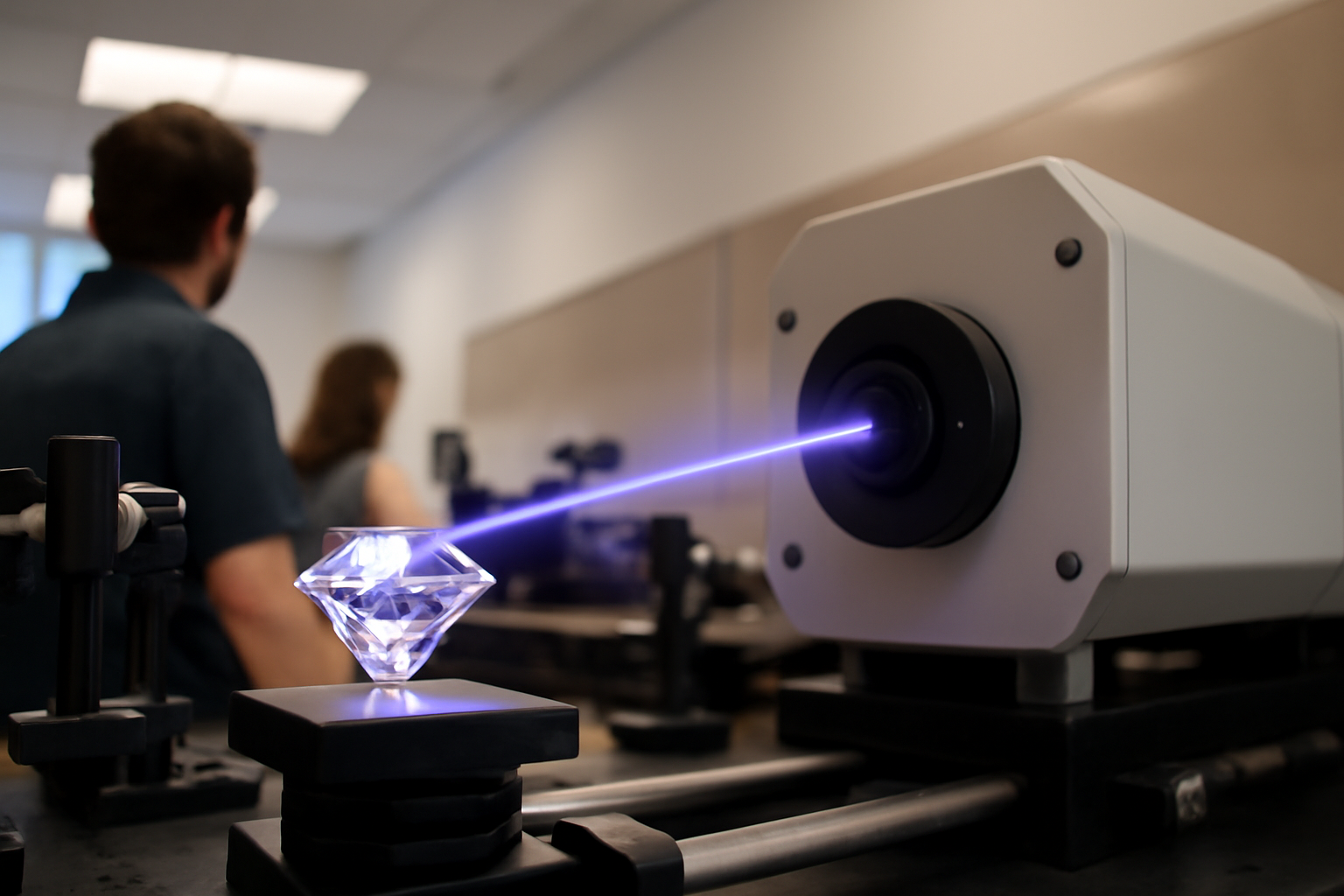 ダイヤモンドの欠陥を狙い撃つ紫外線レーザー、その先に残る“量子の穴”