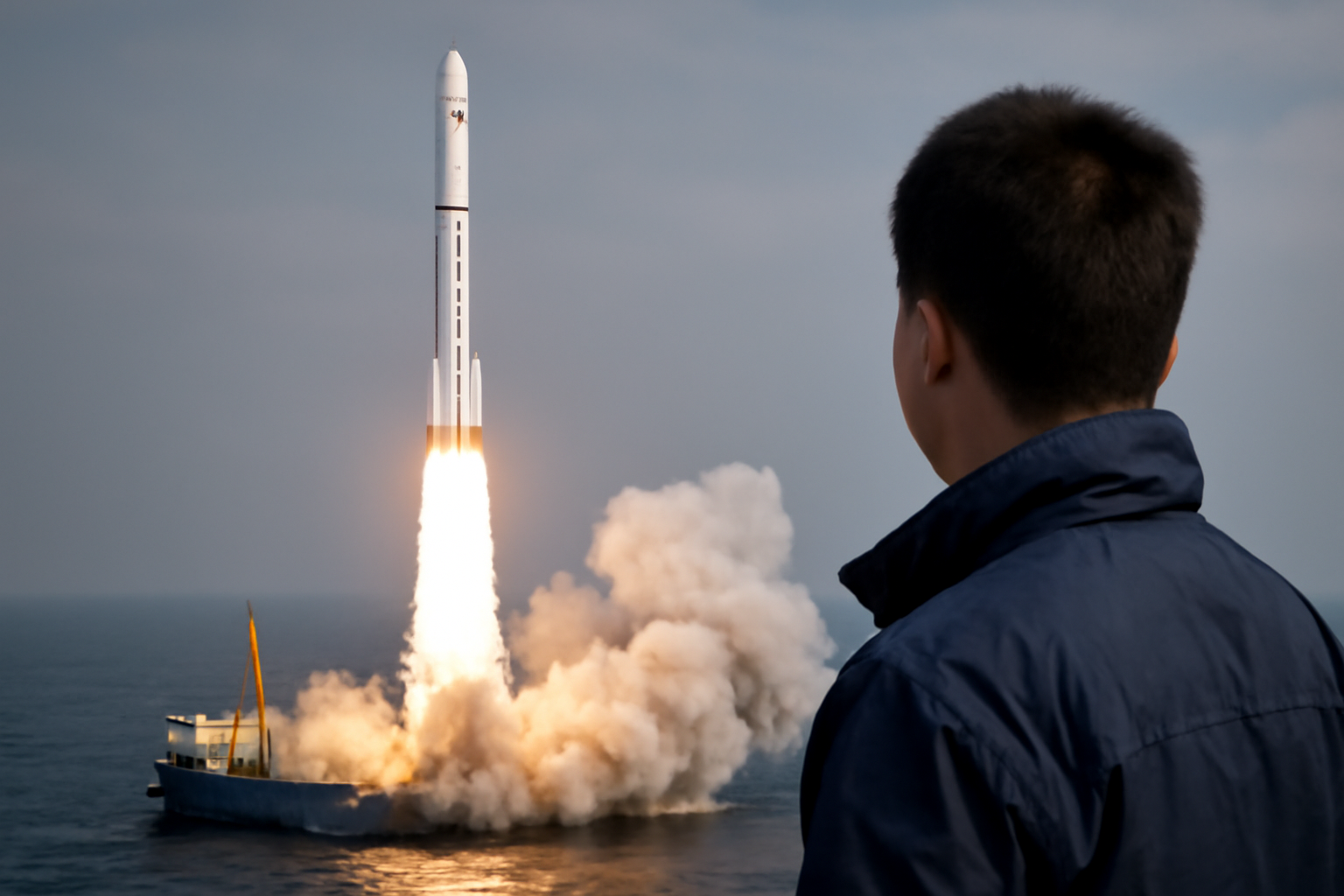 中国のGravity-1ロケット、洋上から9基の衛星打ち上げ成功
