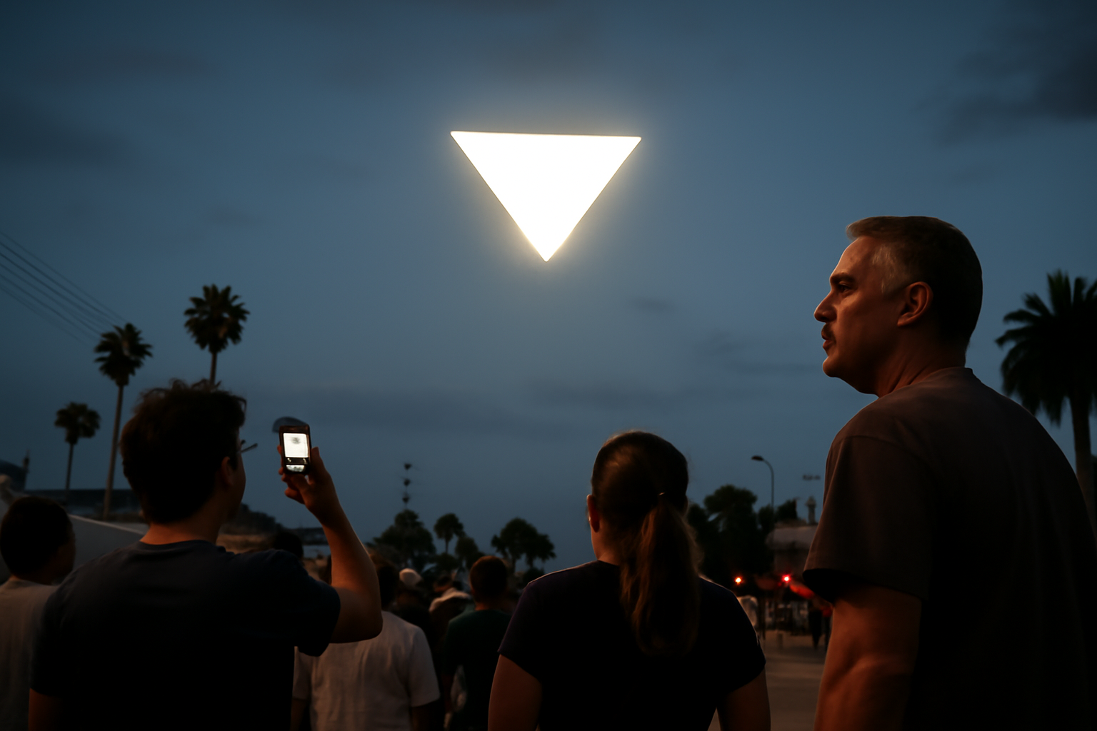 ロサンゼルスの空に三角形の光、UFO騒動の先で何が待っている？