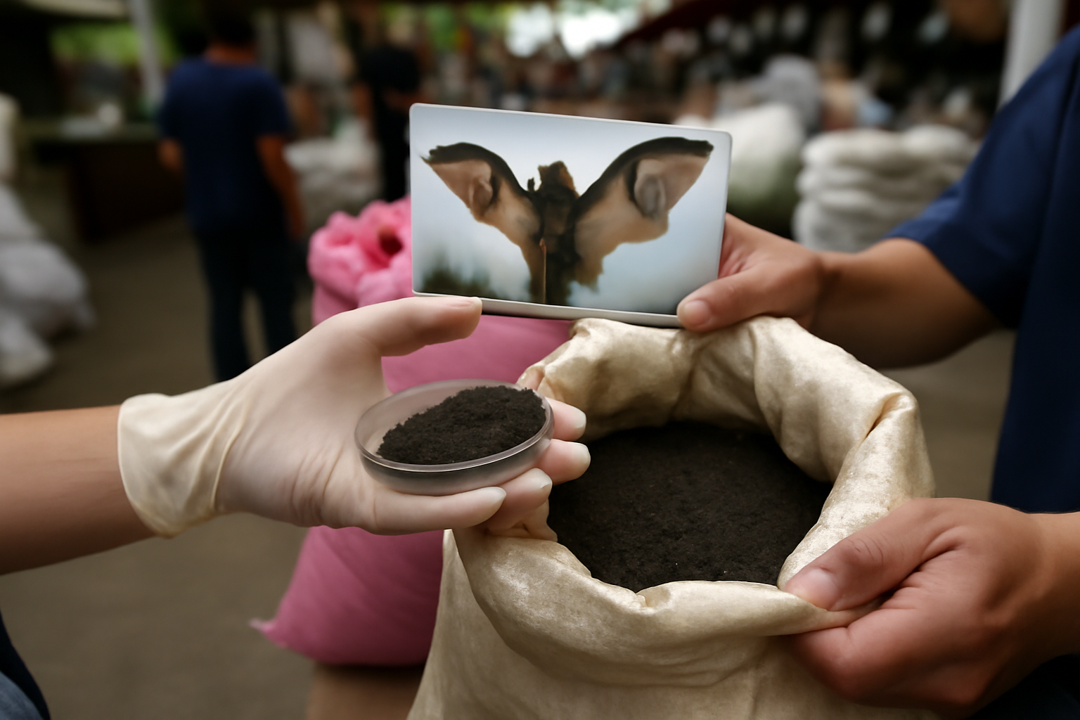 コウモリのウイルス、肥料の袋に潜んでた？タイの市場で見つかった不思議な断片