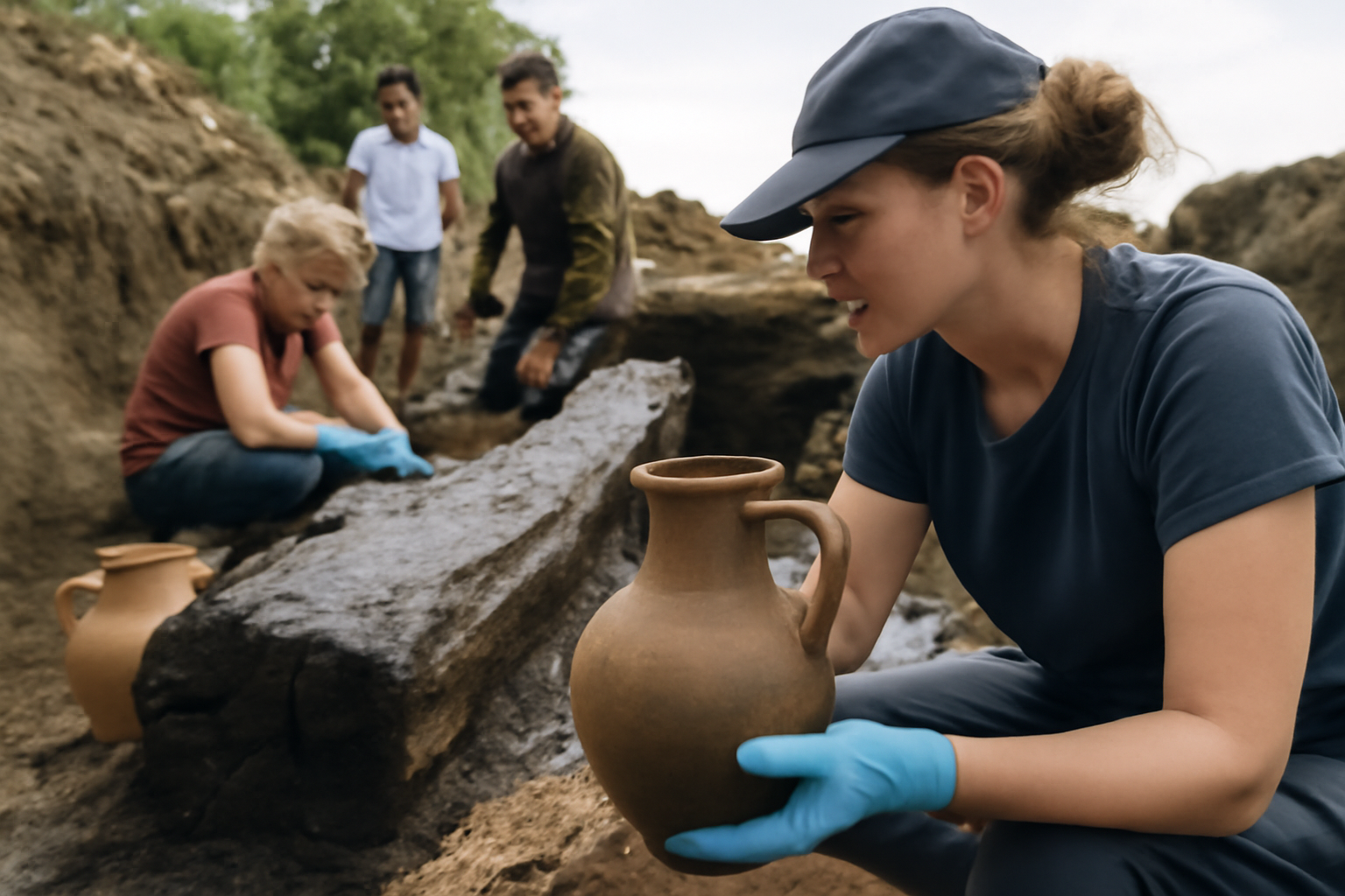 イタリア中部の湖底に眠る古代集落、土器と木の秘密が今ふたたび現れる