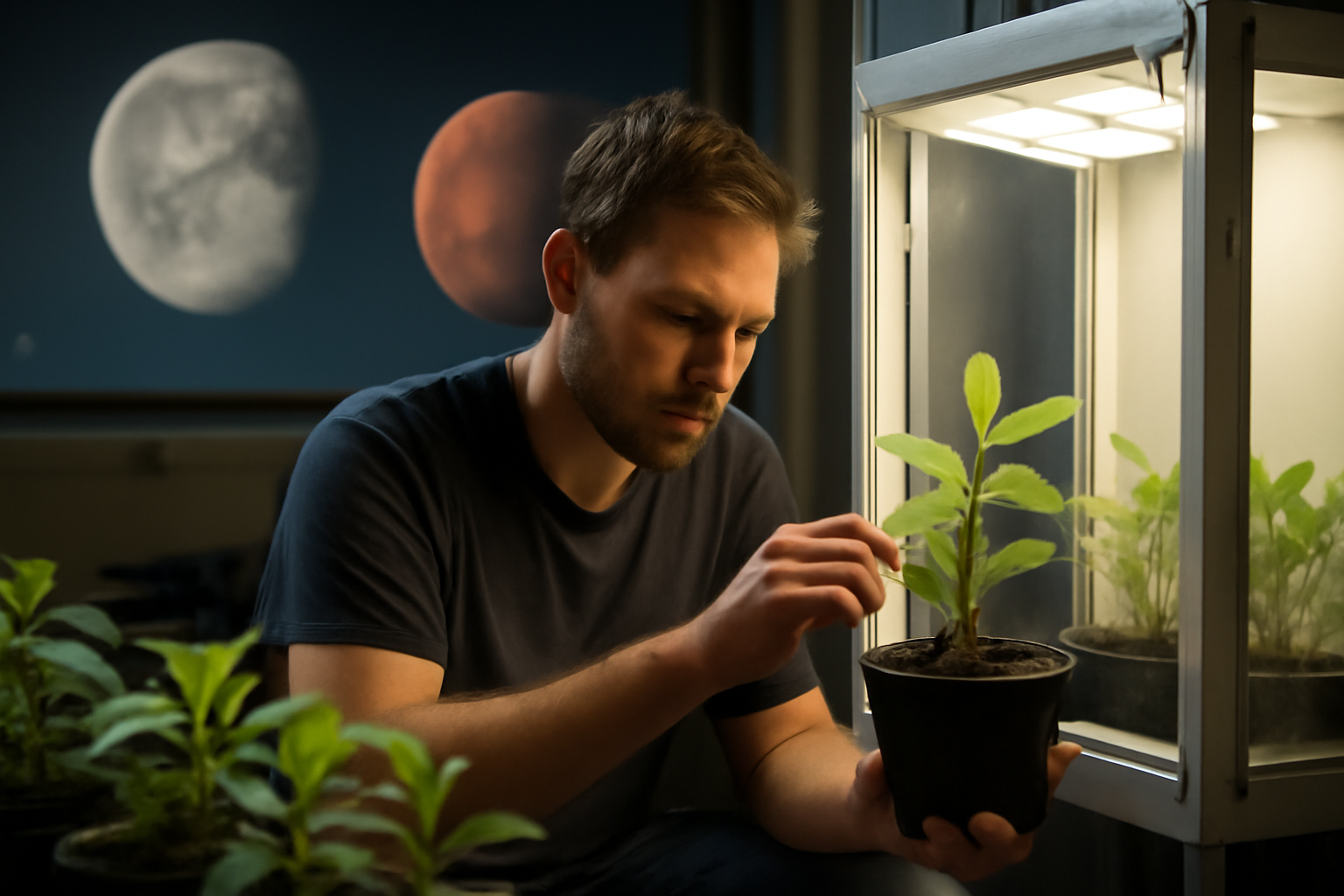 月と火星で野菜を作る日　アメリカの大学研究チームの「宇宙農業」実験、その先に何が見える？