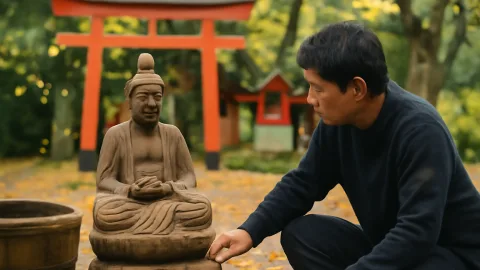 夢のお告げが導いた木像、京都の稲荷で火よけの神になる日