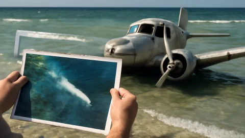 アメリア・イアハートの飛行機、衛星写真の“白い影”が追いかけたもの