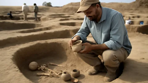 エジプトのデルタに眠る6000年前の村と墓地　発掘現場で何が見つかったのか