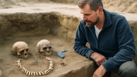 ポーランドの古代墓地で見つかった「42本の歯の首飾り」　その埋葬に何があったのか