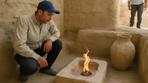 ウズベキスタンで見つかった謎の祭壇、その炎は何を語る？