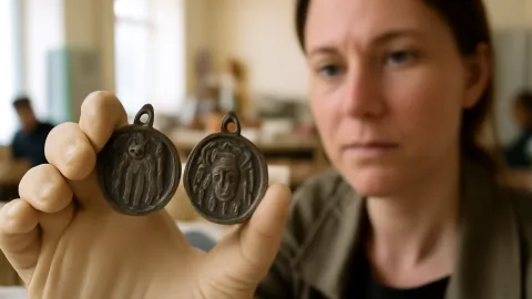 ロシアで見つかった“メデューサと聖人”　1000年前のお守りが語る不思議な混ざり方