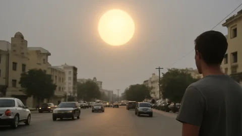 パキスタンの都市上空に集まった謎の光、十の球が一つになる瞬間を見た