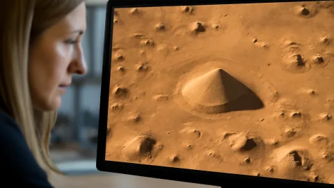 火星に丸いピラミッド？写真が語る“知的生命体”の気配