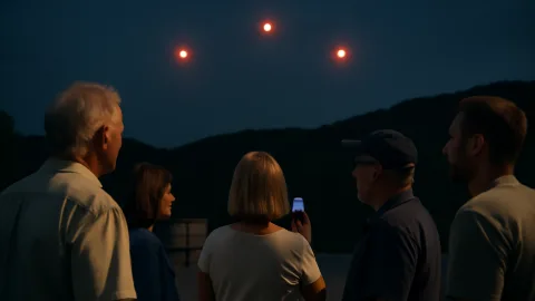 アラバマの夜空に現れた赤い球体、ガンターズビルの3つの光は何だった？