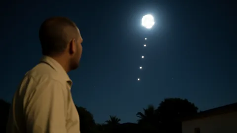 マダガスカル上空に謎の球体、光る玉を放つ瞬間を5分間撮った夜