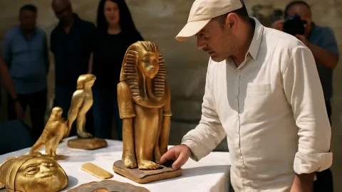 古代エジプトの財宝が回収 西岸地区からの略奪品を発見