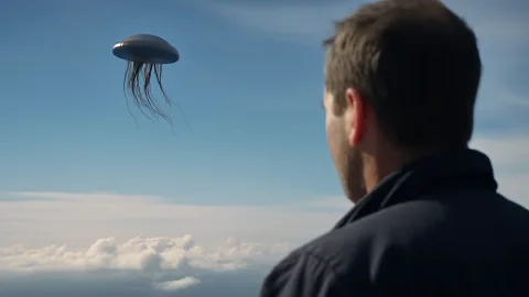 大西洋上空で撮影された「クラゲ型」未確認飛行物体の映像