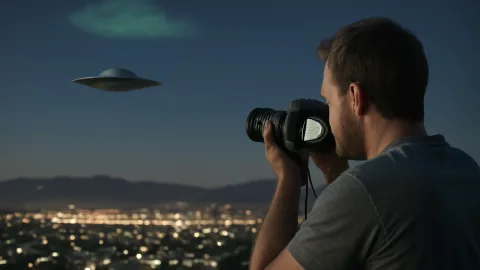 ポウェイの夜空を横切る円盤　写真に写った“緑の雲”の正体は
