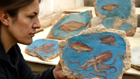 ローマの魚たちとエジプト青　壁画の奥に隠れた“青い仕掛け”