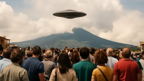 エトナ火山に浮かぶ「100メートルUFO」、その正体は映像の先に