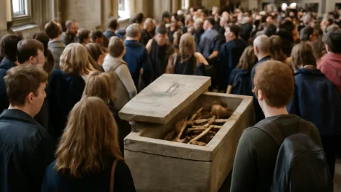 ローマ時代の石棺と謎の骨格　ロンドンの有名観光地で動き出した150年越しの物語