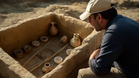 南イタリアで希少な古代墓地を発見　貴重な遺物の数々を発掘