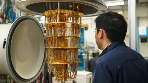量子コンピューター研究チーム、冷却装置の中はどうなってる？実用化競争の最前線