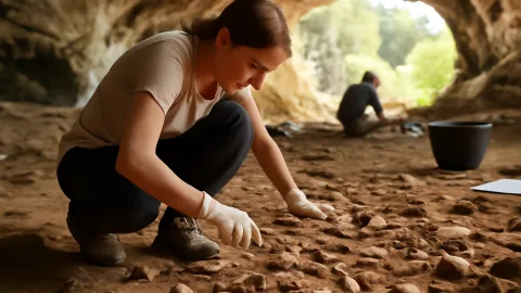 ネアンデルタール人の拠点、スペイン洞窟で1,500点の“暮らしのかけら”がごろごろと