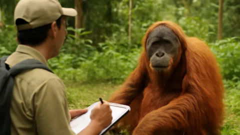 世界で最も数が少ない大型類人猿、絶滅寸前の森で何が起きている？