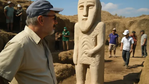 2500年前の謎が姿を見せた日　トルコ西部の発掘現場で“巨大像”に現場の空気もざわめく