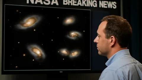 3組並んだ銀河の奇跡　NASAが切り取った宇宙の“親密な距離感”