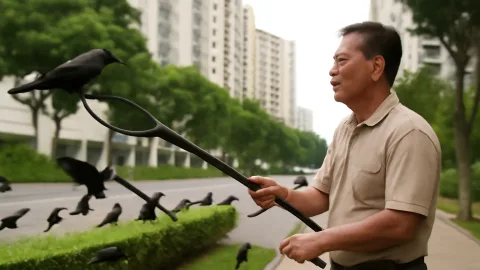 シンガポールの「カラス退治」作戦、増え続ける都会の鳥たちの行方