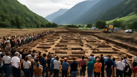 アルプスの谷に現れた30軒の家　鉄器時代の暮らしが今、地中から顔を出す